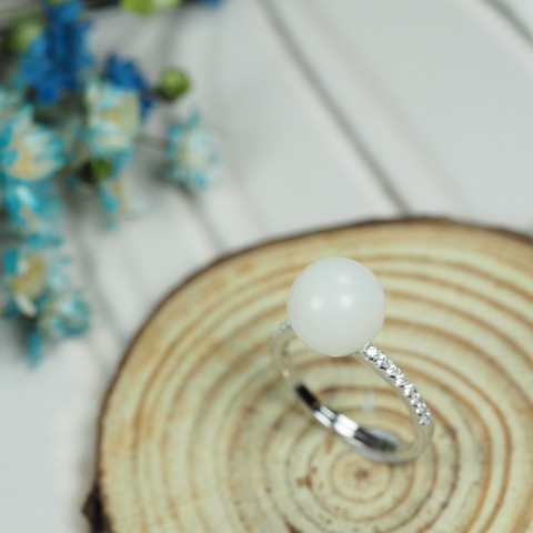 母乳珍珠球排石戒指